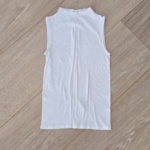 Everlane White Mock Turtleneck Tank Size S